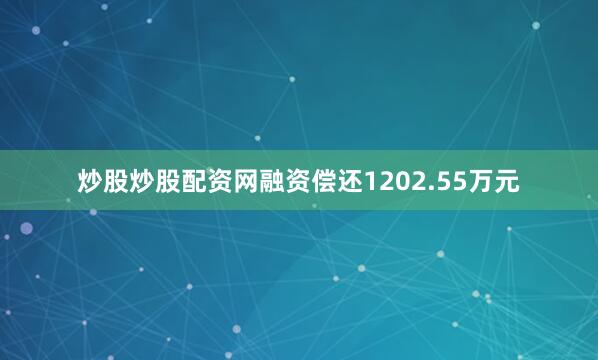 炒股炒股配资网融资偿还1202.55万元